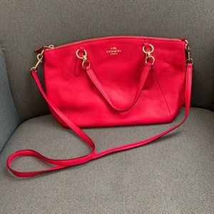 Coach pink cross body